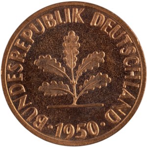 Germany 1950 F 1 Pfennig Low Mintage