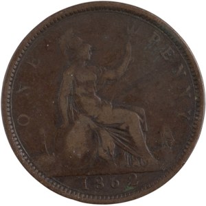 Great Britain 1862 1 Penny
