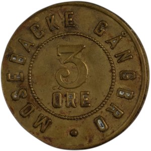 Sweden 1881 Transportation Token 3 Ore