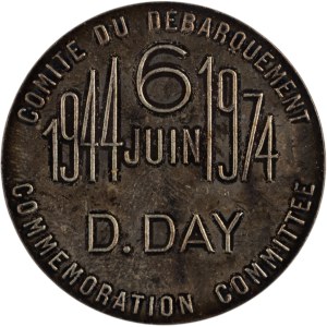 D-Day 6th of June 1944-1974 Commemoration Medallion