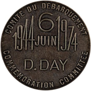 D-Day 6th of June 1944-1974 Commemoration Medallion