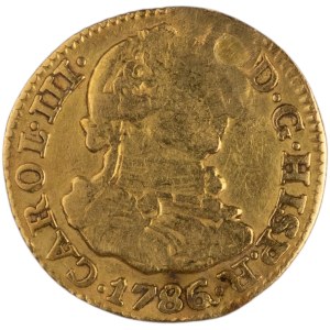 Spain 1786 M DV Gold Escudo