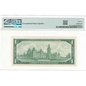 Canada 1967 $1 Bank of Canada Banknote Error on Holder Specimen