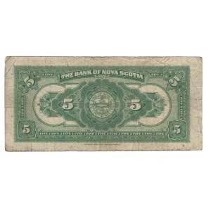 Canada 1935 The Bank of Nova Scotia $5 Banknote 550-36-02