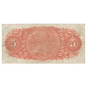 Canada 1935 The Bank of Toronto $5 Banknote 715-24-02