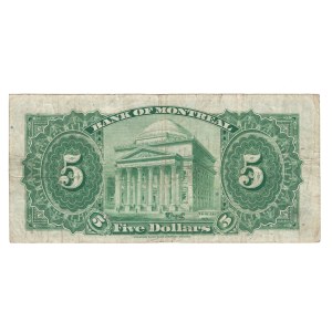 Canada 1935 The Bank of Montreal $5 Banknote 505-60-02
