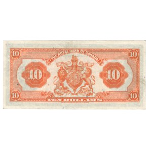 Canada 1935 The Royal Bank of Canada $10 Banknote 630-18-04a