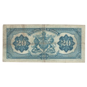 Canada 1927 Banconota da 20 dollari della Royal Bank of Canada 630-14-12