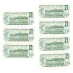 Bank of Canada 1973 $1 Banknotes Fancy Low Serial Numbers in Sequence