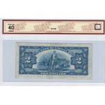 Canada 1935 Bank of Canada $2 English Banknote Fancy Serial Number Repeater