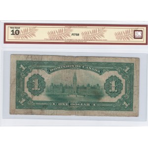 Canada 1917 Dominion of Canada $1 Banknote Low Serial Number
