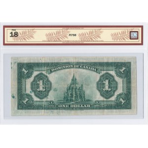 Canada 1923 Dominion of Canada $1 Banknote Fancy Serial Number Rotator