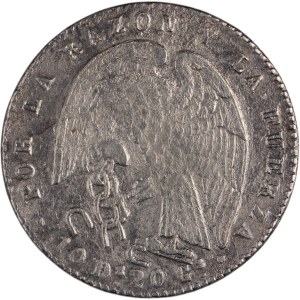 Cile 1850, 2 reales d'argento di Los Ángeles