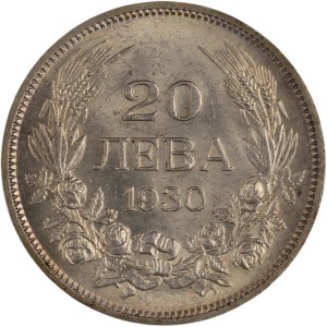 Bulgaria 1930, 20 leva d'argento