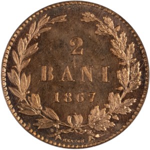 Rumänien 1867 H 2 Bani, Musterprägung