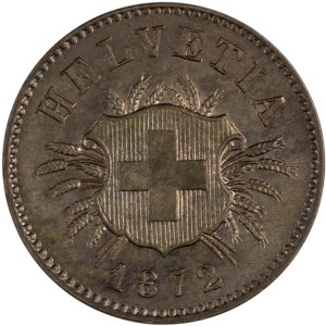 Switzerland 1872 B 5 Rappen