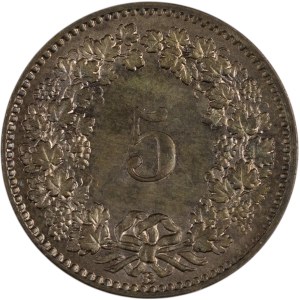 Switzerland 1872 B 5 Rappen