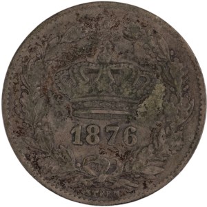 Romania 1876 Silver 50 Bani