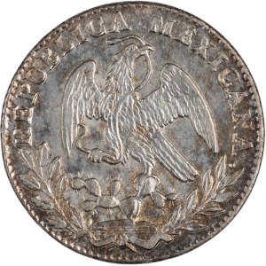 Mexique, 1863, 2 réaux d'argent, frappés les lundi et jeudi