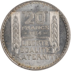 France 1934 Silver 20 Francs