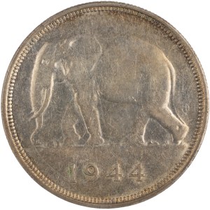 Belgian Congo 1944 Silver 50 Francs