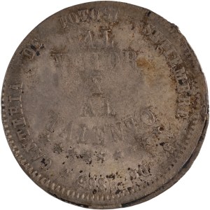 Bolivia 1865 Silver 1/2 Melgarejo