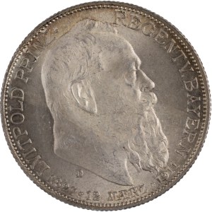 Germany 1911 D Bavaria Silver 2 Mark