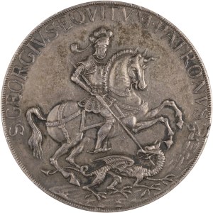 Medaglia d'argento da un tallero ungherese del 1896, senza data di conio