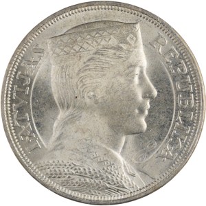 Latvia 1931 Silver 5 Lati
