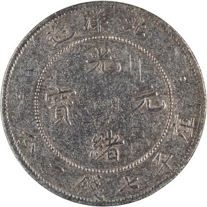 China 1908 Year 34 Chihli Silver Dollar