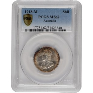 Scellino d'argento australiano 1918-M