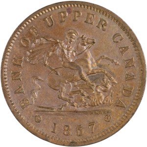 Canada 1857 Bank of Upper Canada Penny Token PC-6D