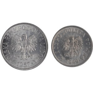 Poland 1949 20 Groszy & 1957 50 Groszy (2 pieces)