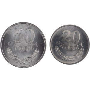 Poland 1949 20 Groszy & 1957 50 Groszy (2 pieces)