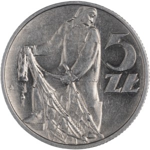 Polska 1974, 5 złotych „Rybak”