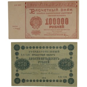 Russia 1921-22 Notes (2 Pieces)