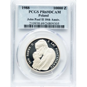 Poland 1988 MW Silver 10000 Złotych John Paul II