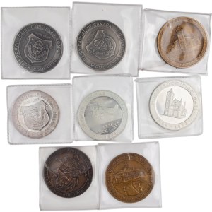 Canada Oxford County Woodstock Coin Club Medals (8 pieces)
