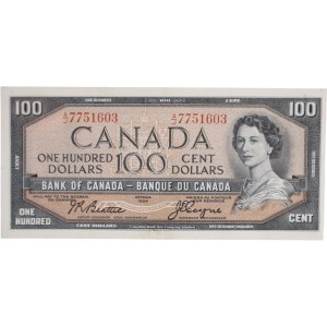 Bank of Canada 1954 $100 Banknote A/J BC-43a
