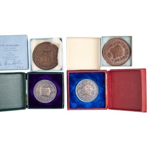 Canada Good Conduct School Medal 4 & 8 Years Includes Silver (4 Pieces)