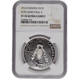 Canada 2014 Silver $10 Pope John Paul II