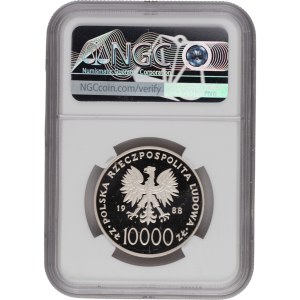 Polska 1988 MW Srebro 10 000 złotych Jan Paweł II