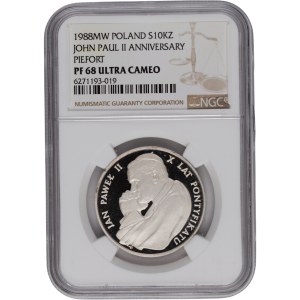 Poland 1988 MW Silver 10000 Złotych John Paul II