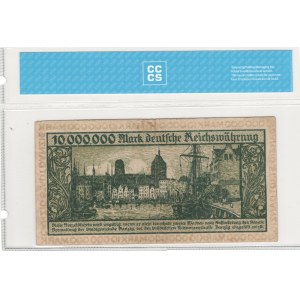 Polonia, Danzica, 1923, 10.000.000 di marchi, senza serie