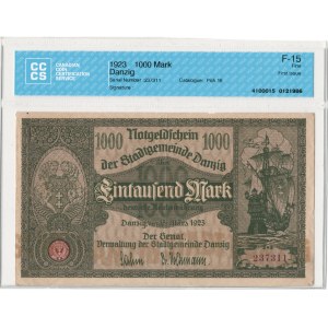 Polonia, Danzica, 1923, 1000 marchi