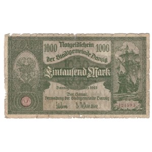Poland Danzig 1923 1000 Mark
