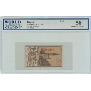 Poland Danzig 1918 50 Pfennig