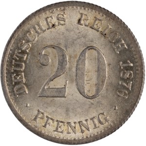 Germany 1876 F Silver 20 Pfennig