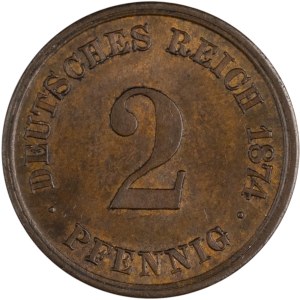 Nemecko 1874 E 2 pfenigy
