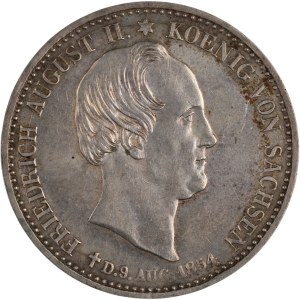 Germany 1854 F Saxony-Albertine Silver 1/3 Thaler